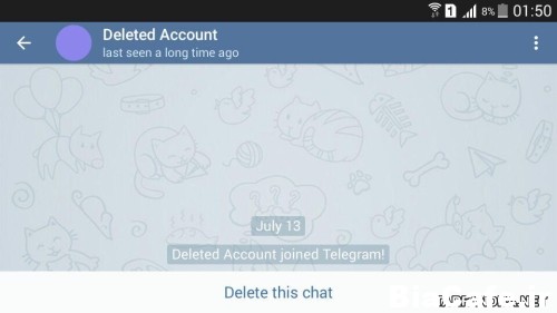 telegram delete acc